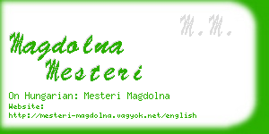 magdolna mesteri business card